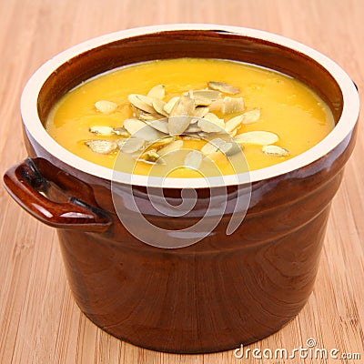 Pumpkin Soup Stock Photo