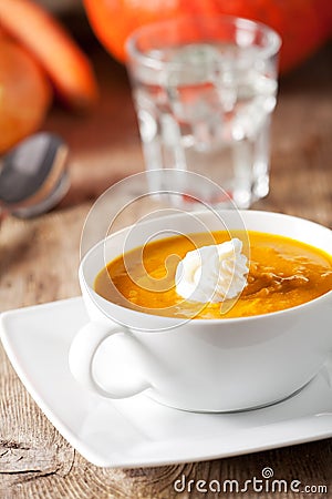 Pumpkin soup Stock Photo