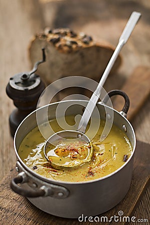 Pumpkin soup Stock Photo