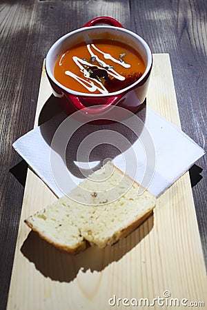 Pumpkin soup Stock Photo