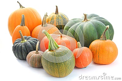 Pumpkin and squash collection Stock Photo