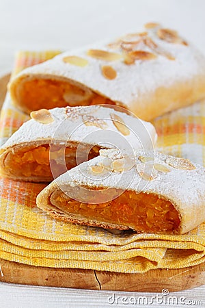 Pumpkin strudel Stock Photo