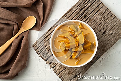 Pumpkin in sweet coconut milk ,Buak Phak Tong Stock Photo