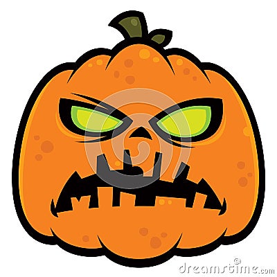 Pumpkin Zombie Vector Illustration