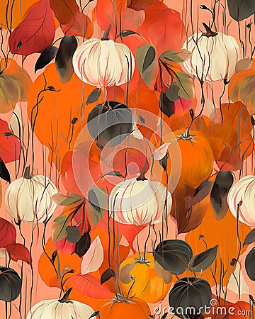 Pumpkins, Princess, and Flowers: An Abstract Closeup Stock Photo