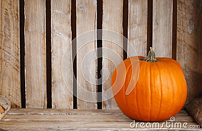 Pumpkins in wooden box Stock Photo