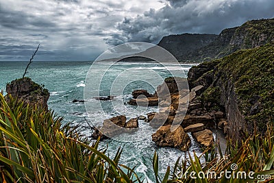 Punakaiki coastline Stock Photo