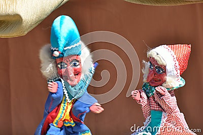 Punch and Judy puppet show Stock Photo