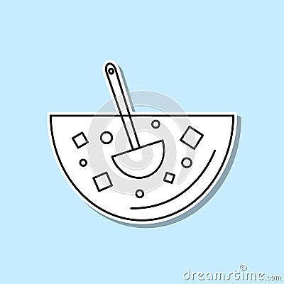 Punch sticker icon. Simple thin line, outline vector of party icons for ui and ux, website or mobile application Stock Photo