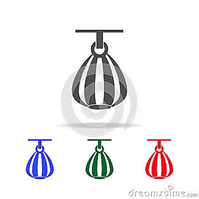 Punching bag icons. Elements of sport element in multi colored icons. Premium quality graphic design icon. Simple icon for Stock Photo