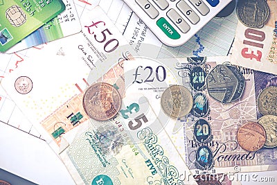 Pund sterling british money background Editorial Stock Photo