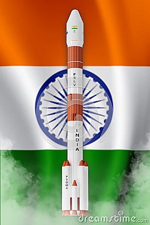 PUNE, INDIA, 2nd SEPTEMBER 2023. Aditya L1 isolated on Indian tricolor background. elements of this image furnished-by NASA and Cartoon Illustration