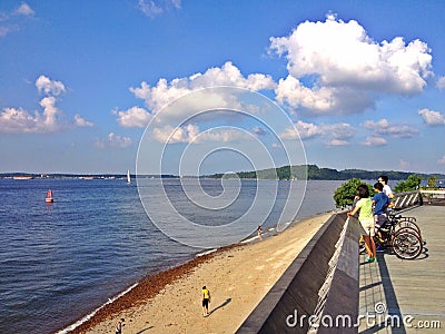 Punggol Point viewing deck, Singapore Editorial Stock Photo