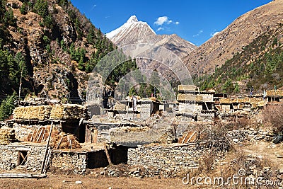 Pungmo village - Lower Dolpo - western Nepal Stock Photo