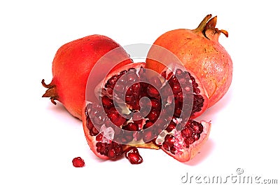 Punica granatum L. or pomegranate Stock Photo