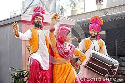 Punjabi Culture and tradition dance on Baisakhi festival Editorial Stock Photo