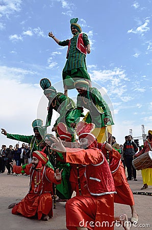 Punjabi folk dance -2 Editorial Stock Photo