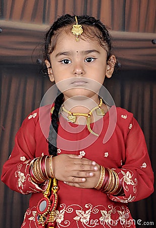 Punjabi little child Stock Photo