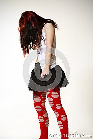 Punk fashion girl Stock Photo