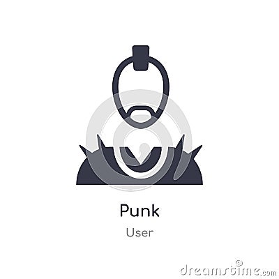 punk icon. isolated punk icon vector illustration from user collection. editable sing symbol can be use for web site and mobile Vector Illustration