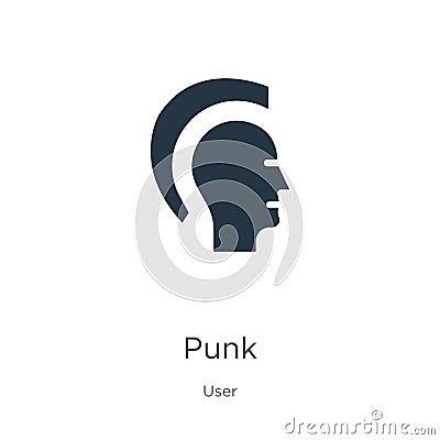 Punk icon vector. Trendy flat punk icon from user collection isolated on white background. Vector illustration can be used for web Vector Illustration