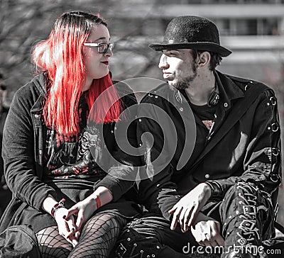 Punk love Berllin style Editorial Stock Photo