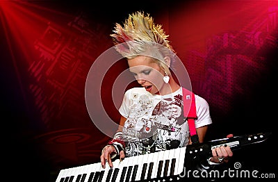 Punk Musician Stock Photo