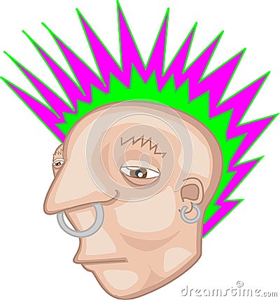 Punk rocker illustration Cartoon Illustration