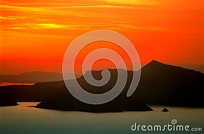 Puno Sunset Over Lake Titicaca 2 Stock Photo