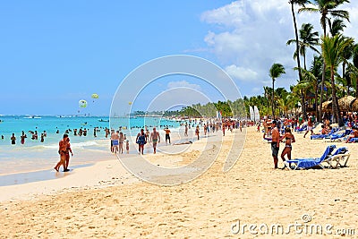 Punta Cana beach. Editorial Stock Photo