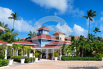 PUNTA CANA, DOMINICAN REPUBLIC - OCTOBER 2015: Hotel Ambar in Dominicana Editorial Stock Photo