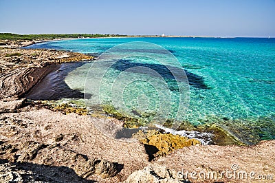 Punta della Suina beach Stock Photo