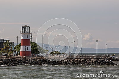 Puntarenas beach lighthouse tourist attraction Costa Rica Editorial Stock Photo