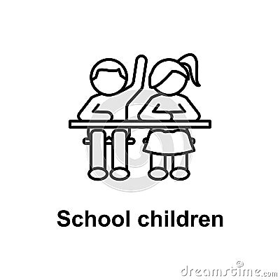 pupils icon. Element of school icon for mobile concept and web apps. Thin line icon for website design and development, app develo Stock Photo
