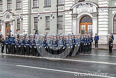 Pupils of Nakhimov naval College Editorial Stock Photo