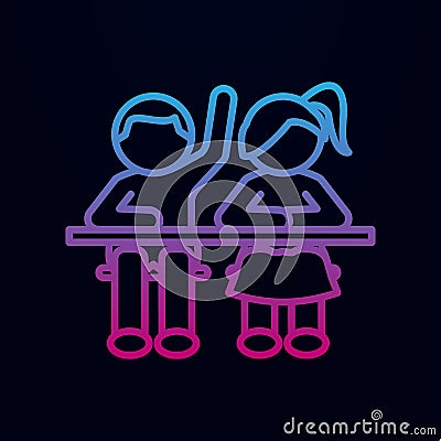 Pupils nolan icon. Simple thin line, outline vector of school icons for ui and ux, website or mobile application Vector Illustration
