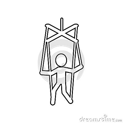 puppet icon. Element of Theatre for mobile concept and web apps icon. Outline, thin line icon for website design and development, Stock Photo