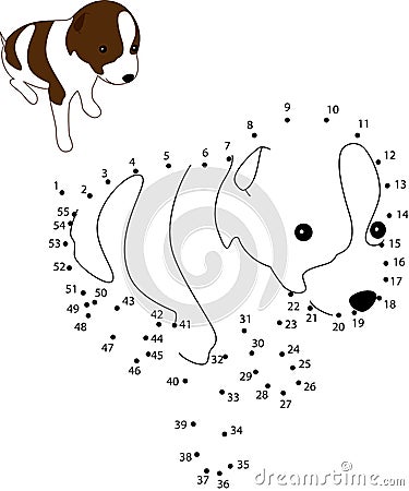 Puppy dot 2 dot Vector Illustration