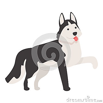 Puppy husky icon cartoon vector. Siberian dog Vector Illustration