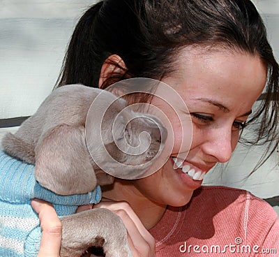 Puppy Kiss Stock Photo