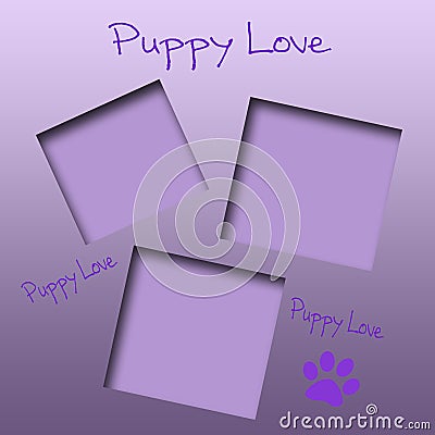 Puppy love scrapbook Stock Photo