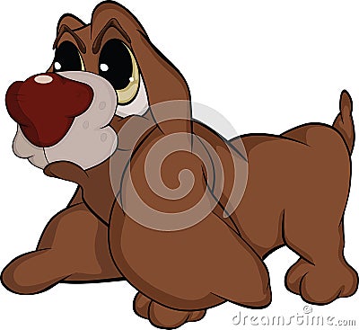 Puppy of the rate. Cartoon Vector Illustration