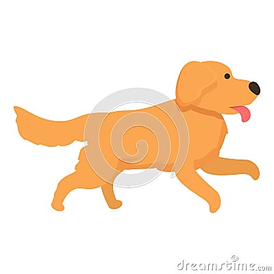 Puppy retriever icon cartoon vector. Golden dog Vector Illustration