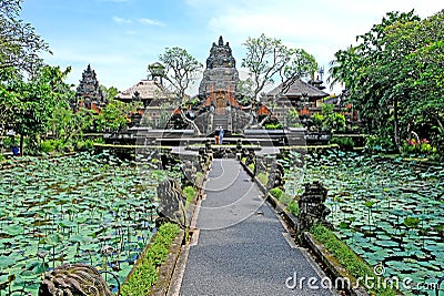 The Pura Taman Saraswati temple, Ubud, Bali Editorial Stock Photo