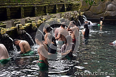 Pura Tirta Empul Temple, Bali Editorial Stock Photo