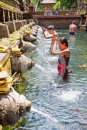 Pura Tirtha Empul, Bali, Indonesia Editorial Stock Photo