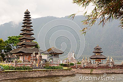 View of Pura Ulun Danu Beratan. Bedugul. Bali. Indonesia Editorial Stock Photo