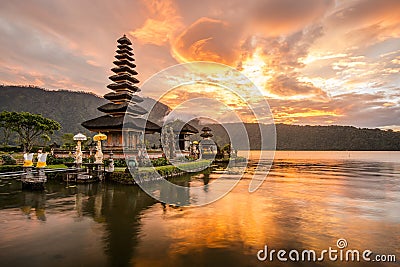 Pura Ulun Danu Bratan at Bali, Indonesia Stock Photo