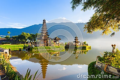 Pura Ulun Danu Bratan at sunrise, Bali, Indonesia Stock Photo