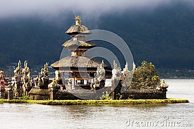 Pura Ulun Danu Temple on Danau Bratan Editorial Stock Photo